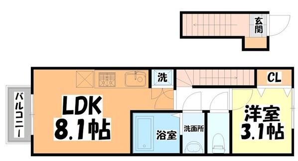 福田町駅 徒歩12分 2階の物件間取画像